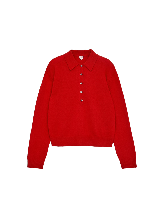 울 폴로 스웨터