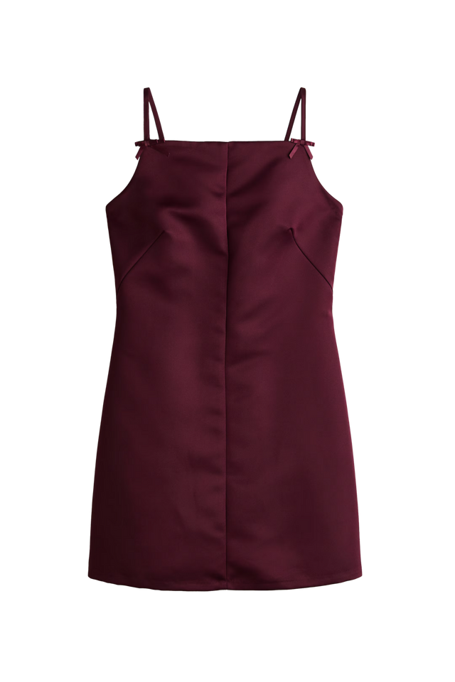 새틴 스트랩 드레스