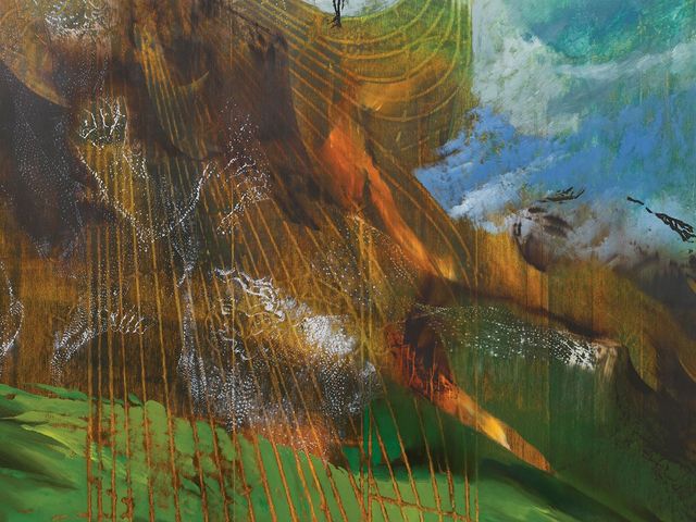 〈The Purge (Aceptic Laminar Air Flow)〉, 2025, Oil on linen, 244.1x244.1cm | 96 1/8x96 1/8 in. © Alex Carver. Photo © On White Wall. Courtesy White Cube.