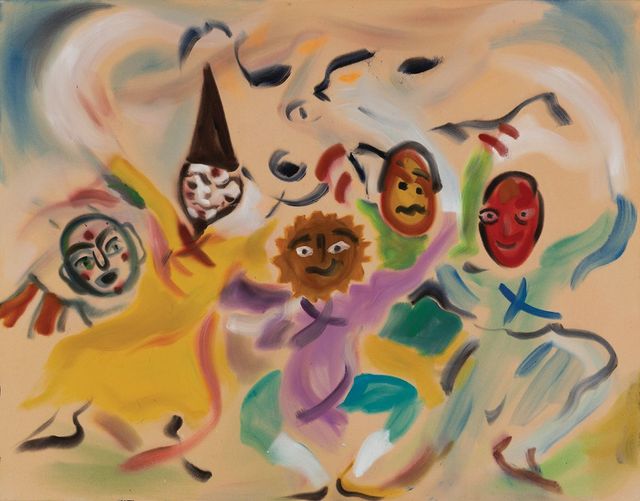 〈탈춤, Masked Dance〉, 2025, Acrylic on canvas, 180x230cm.
