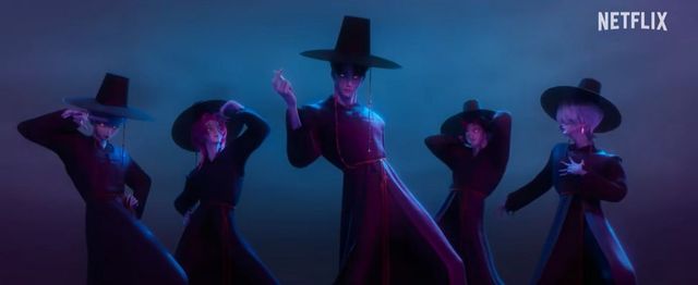 넷플릭스 애니메이션 〈케이팝 데몬 헌터스〉 예고편 캡처