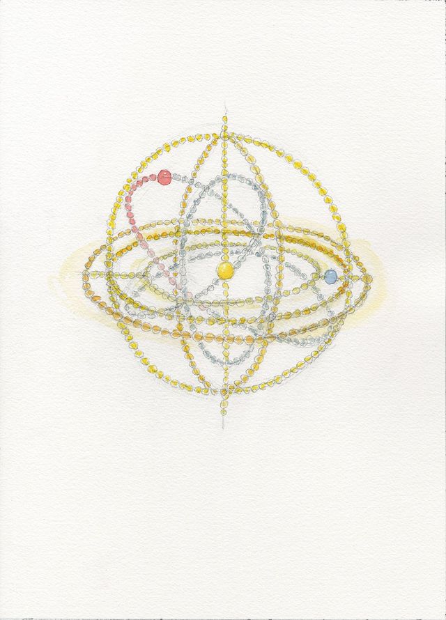 장-미셸 오토니엘, 〈Cosmos〉, 2024, Watercolor on paper. © Othoniel Studio 