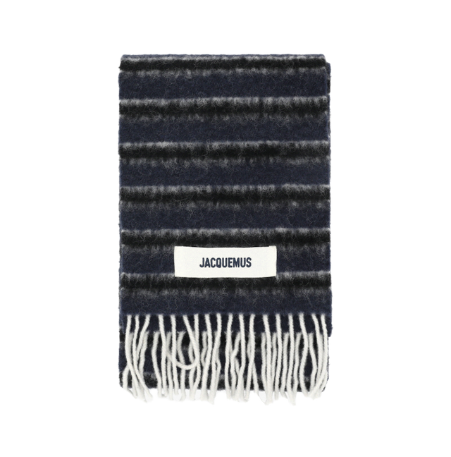 레샤프 레이유르 스트라이프 알파카 프린지 머플러