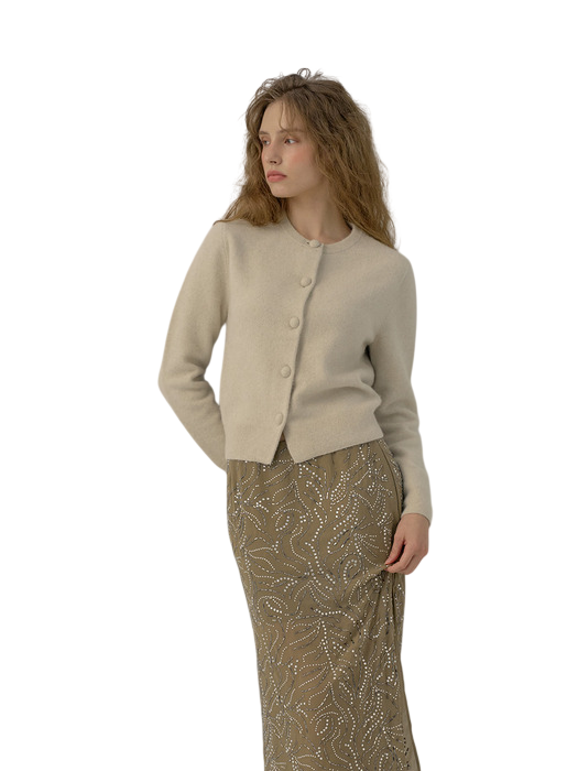 폭스 블렌드 니트 가디건