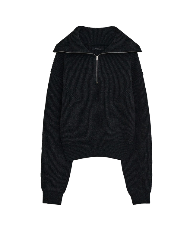 세일러 하프 집업 니트