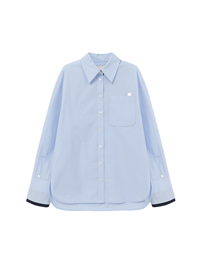 NEW LAYERED CUFFS COTTON SHIRT