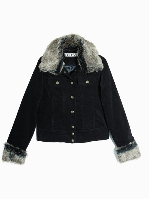 퍼카라 탈부착 골덴 자켓