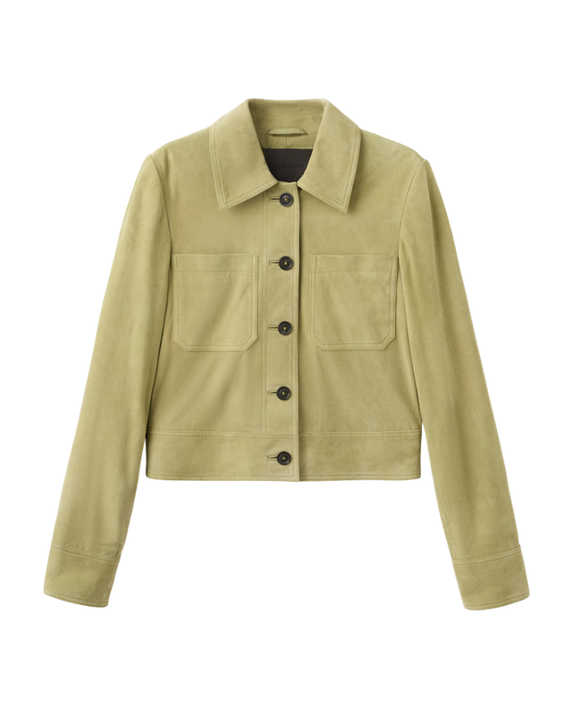 버튼드 스웨이드 재킷