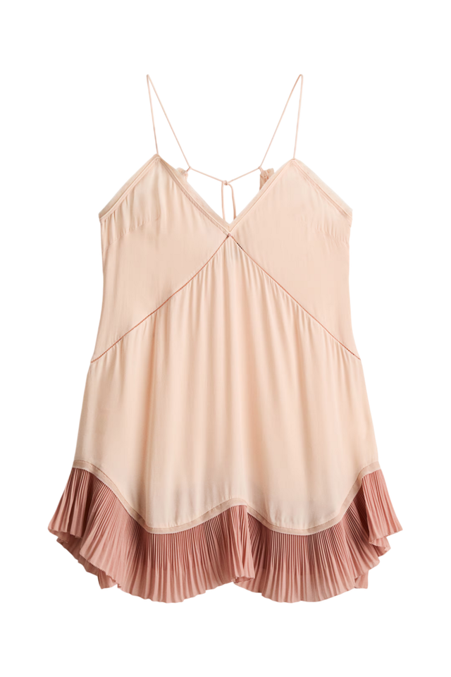 레이스 트리밍 슬립 드레스