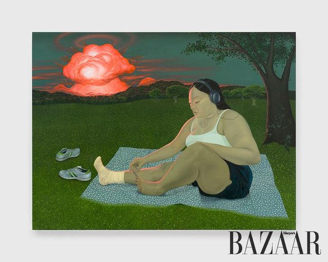 Sasha Gordon, 〈It Was Still Far Away〉, 2024, Oil on linen, 183.5x244.2cm. 