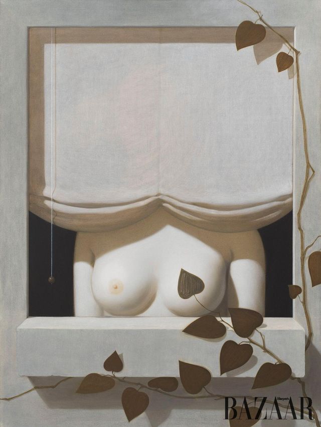  Anna Weyant, 〈Geraldine〉, 2024, Oil on Canvas, 121.9x91.4cm © Anna Weyant, Courtesy Gagosian.