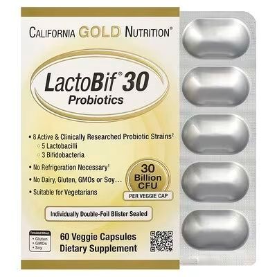 LactoBif® 30 프로바이오틱, 300억CFU, 베지 캡슐 60정