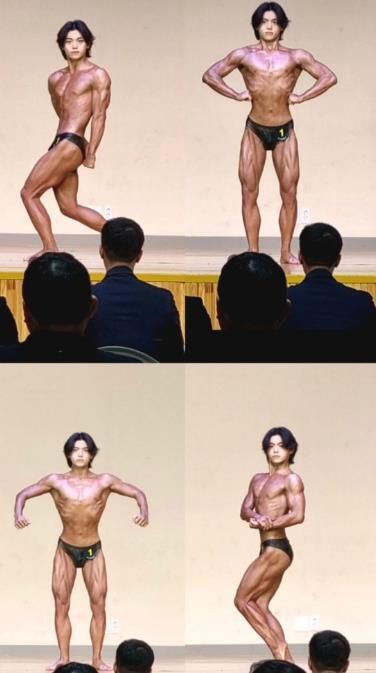 지난 12일 열린 전국체육대회 보디빌딩에서 9위에 오른 이원빈 선수.