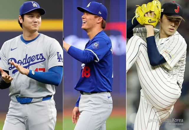 오타니 쇼헤이-야마모토 요시노부-사사키 로키. 사진=게티이미지코리아