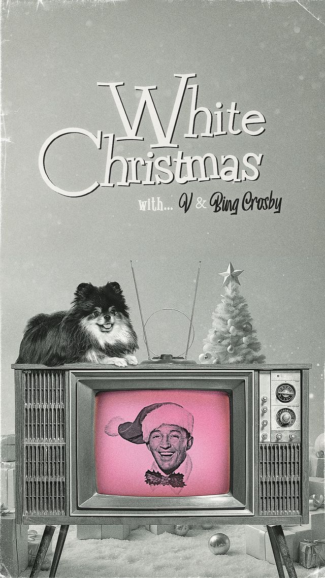 BTS 뷔가 빙 크로스비와 듀엣곡으로 완성한 ‘화이트 크리스마스’ 커버 이미지. 사진제공|빅히트 뮤직