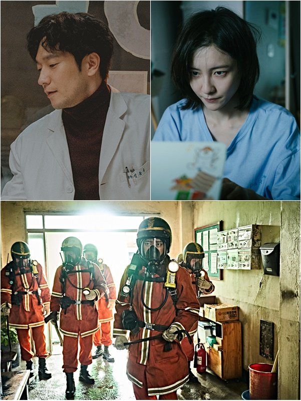 왼쪽부터 시계방향으로 영화 ‘괜찮아 괜찮아 괜찮아!’, ‘동화이지만 청불입니다’, ‘소방관’ 스틸, 사진제공｜바이포엠스튜디오·미디어캔