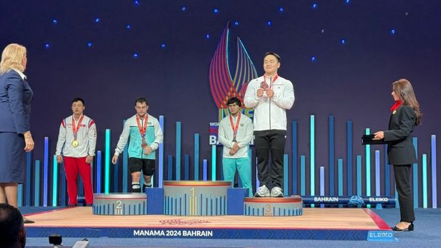 손현호, 2024 세계역도선수권 남자 81㎏급 용상 동메달. (대한역도연맹 제공)