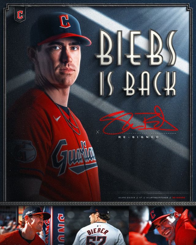 셰인 비버. 사진=클리블랜드 가디언스 SNS