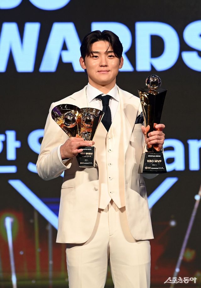 2024년 정규시즌 최우수선수(MVP)를 차지한 KIA 김도영. 스포츠동아DB