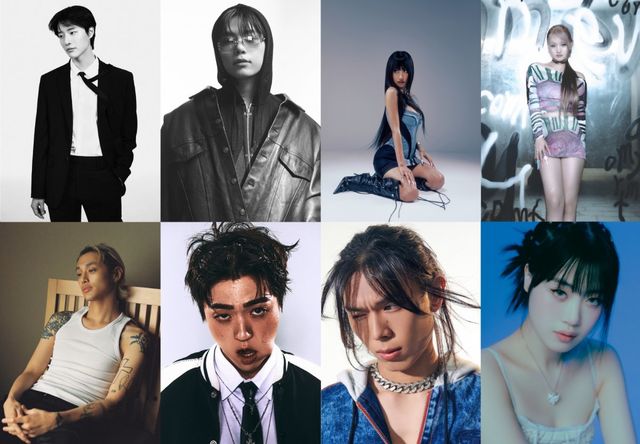 좌→우 EDAM엔터테인먼트(WOODZ)∙인디고뮤직(Kid Milli)∙502(CAMO)∙아메바컬쳐(SOLE)∙WAVY(JEY)∙모브컴퍼니(JUNNY)∙PYRAT(yukon) ∙Devita 제공