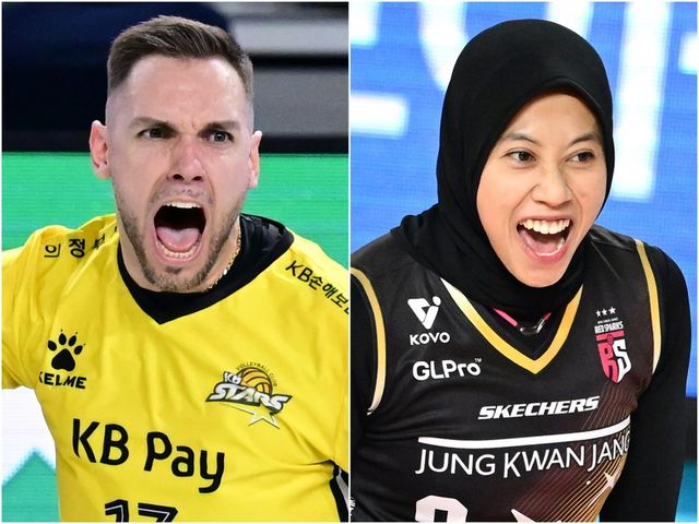 KB손해보험 비예나(왼쪽)와 정관장 메가가 V리그 남녀부 3라운드 MVP로 선정됐다. 사진제공｜KOVO