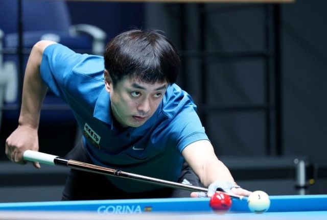 오정수는 &nbsp;14일 경기도 고양시&nbsp;킨텍스 PBA 스타디움에서 열린 2024~2025시즌 드림투어 7차전 결승전에서 김대진을 꺾고 정상에 올랐다. 사진제공 ㅣ PBA