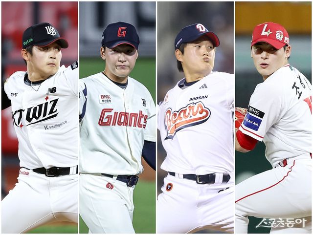 한국야구의 전설적인 마무리 오승환처럼 ‘돌직구’로 KBO리그를 평정할 투수가 다시 나타날지 궁금하다. KT 박영현, 롯데 최준용, 두산 김택연, SSG 조병현(왼쪽부터). 사진제공｜KT 위즈·롯데 자이언츠·두산 베어스·SSG 랜더스