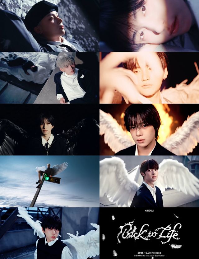 하이브 글로벌 그룹 &TEAM(앤팀)이 한국 미니 1집 ‘Back to Life’의 콘셉트 클립과 포토를 공개하며, K-POP 본진에서의 정식 데뷔를 예고했다. 사진제공 | 하이브 레이블즈