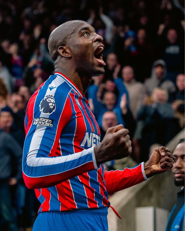 크리스털 팰리스 공격수 장필리프 마테타가 19일(한국시간) 셀허스트파크에서 끝난 본머스전에서 골을 터트린 뒤 포효하고 있다. 사진출처｜크리스털 팰리스 페이스북