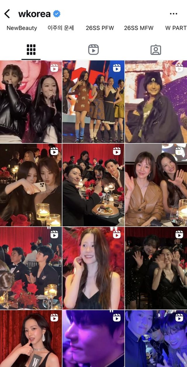 문제가 된 행사 관련 게시물은 현재 삭제(또는 비공개)된 상태다. 사진｜더블유 코리아 인스타그램 캡처