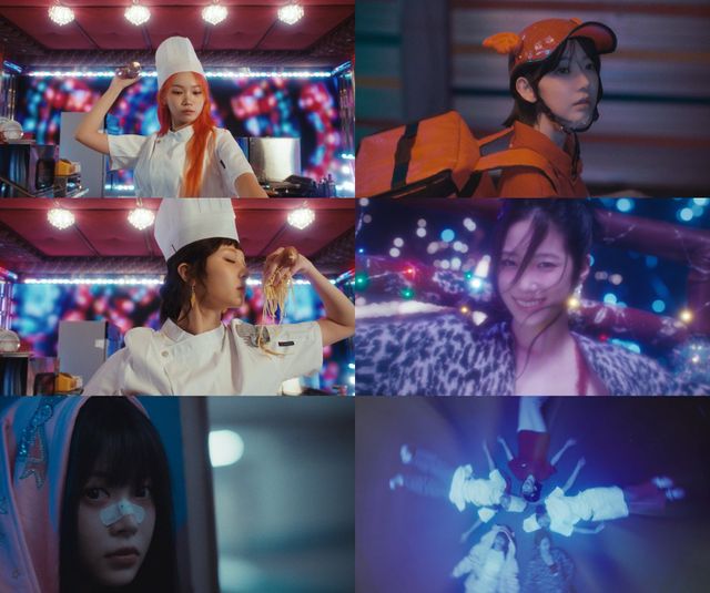 르세라핌이 첫 싱글 ‘SPAGHETTI’의 티징 필름 ‘EAT IT UP!’을 공개하며 신보의 콘셉트에 대한 궁금증을 자극했다. 사진제공 | 쏘스뮤직