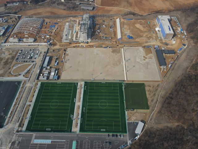 11월 A매치는 KFA의 대한민국축구종합센터 실효를 점검할 기회다. 3월 공사가 한창인 대한민국축구종합센터. 사진제공｜대한축구협회