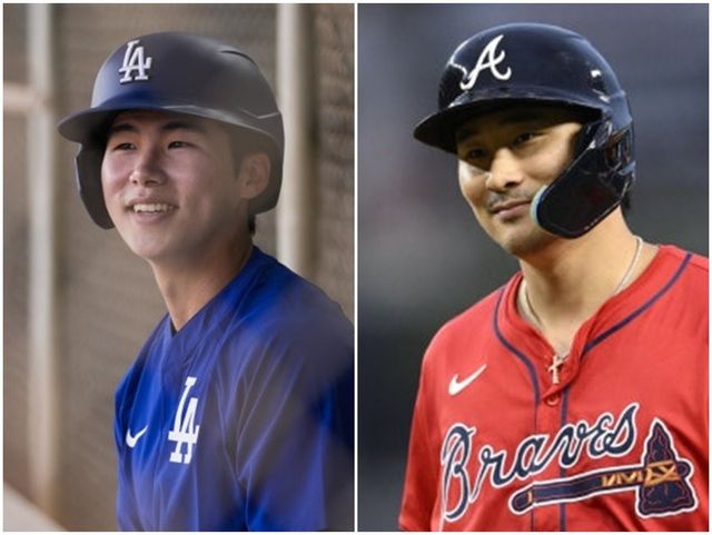 다저스 김혜성(왼쪽)과 애틀랜타 김하성이 내년 3월 월드베이스볼클래식(WBC)에 뛸 수 있게 된다면 대표팀 내야는 단숨에 강해진다. 기존 내야수들의 생존 경쟁에도 불이 붙을 전망이다. AP뉴시스