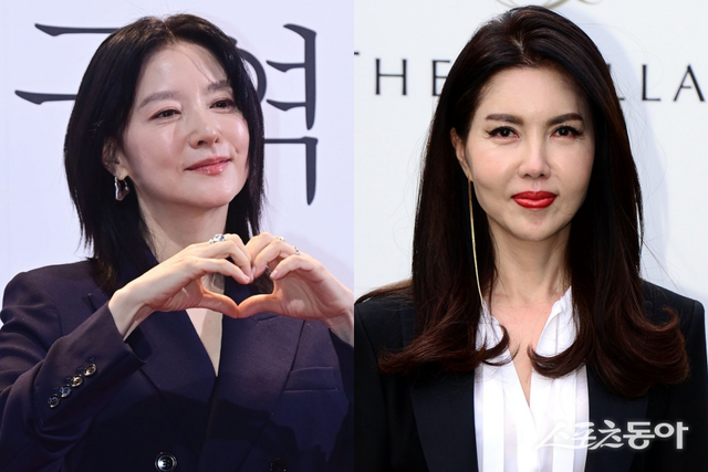 배우 이영애(왼쪽)와 방송인 백지연. 스포츠동아DB