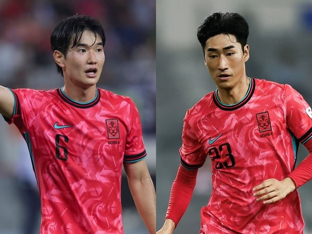 축구국가대표팀 미드필더 김진규(왼쪽)와 서민우는 18일 가나전에서 후반 교체 출전해 안정적인 활약을 펼쳤다. 사진제공｜대한축구협회