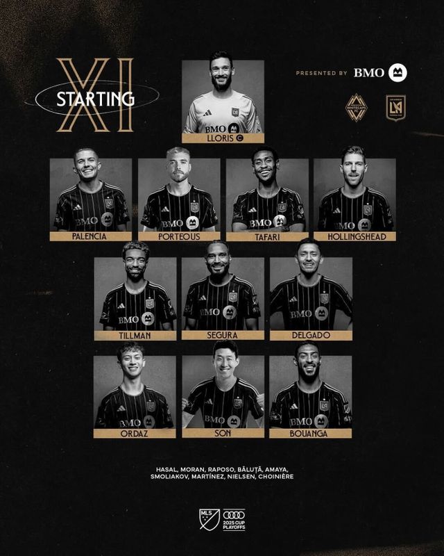 밴쿠버전에 나설 LAFC 스타팅 라인업. 사진출처｜LAFC페이스북