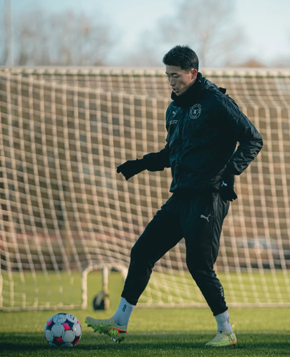 미트윌란 조규성은 24일(한국시간) 덴마크 하데르슬레프의 시드뱅크파크에서 벌어진 쇠네르위스케와 덴마크 수페르리가 16라운드 원정경기에 선발출전했지만 이렇다 할 모습을 보이지 못하며 하프타임에 교체됐다. 평점 역시 5.8로 낮았다. 사진제공│미트윌란 인스타그램