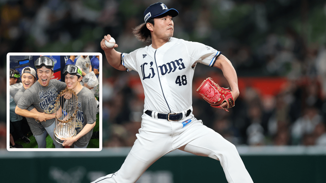 일본 투수 이마이(오른쪽)는 포스팅으로 MLB 도전에 나섰다. 그는 다저스 이적설에 관해서는 선을 그었다. 새 소속팀은 어느 구단이 될까. 사진출처｜MLB닷컴