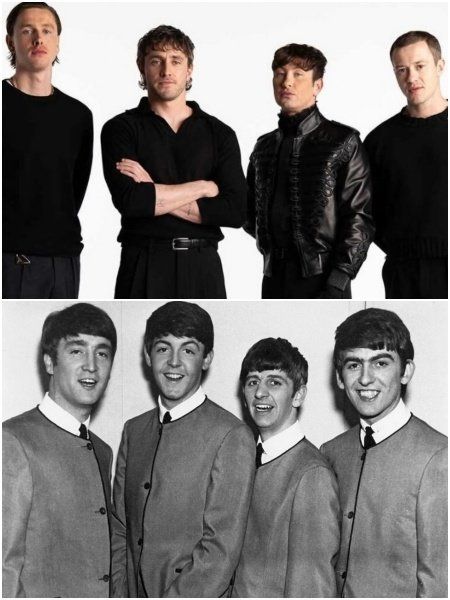 비틀스 4부작 주연 배우들 찰스 디킨스·폴 메스칼·배리 케오건·조셉 퀸, 사진제공｜소니픽처스