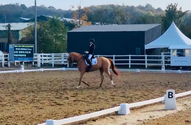 박유빈 선수의 경기모습. 사진제공ㅣ홀스마스터즈승마클럽