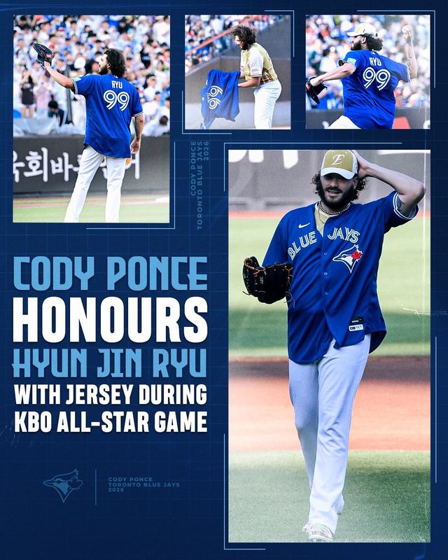 토론토는 12일 코디 폰세와 3년 3000만 달러 규모의 계약 체결을 공식 발표했다. 그는 올해 KBO리그 MVP로 뛰어난 성과를 냈다. 사진출처｜토론토 공식 SNS