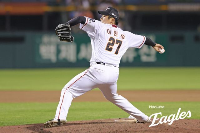 한화 이민우는 2026시즌 반등을 꿈꾼다. 그는 불펜 재구성이 필요한 한화에 활력을 불어넣을 전망이다. 사진제공｜한화 이글스