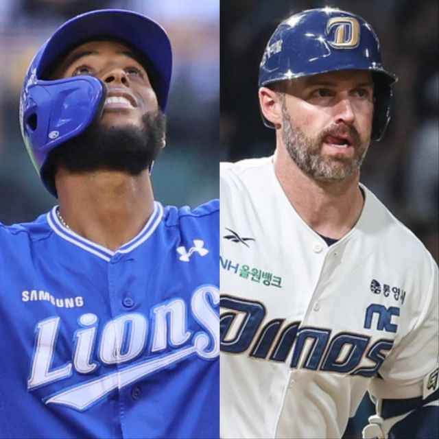 2026시즌 홈런왕 타이틀은 누가 가져갈까. 올해 50홈런을 터트린 홈런왕 르윈 디아즈(왼쪽)와 지난해 46홈런을 터트린 맷 데이비슨 2파전이 예상된다. 사진제공｜삼성 라이온즈·NC 다이노스