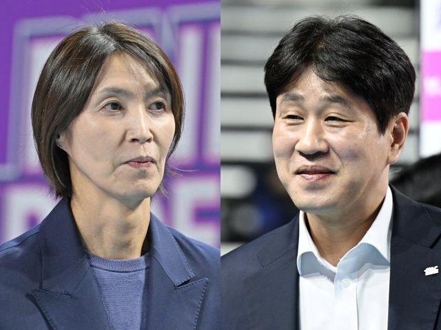 흥국생명과 도로공사는 3일 오후 7시 인천삼산월드체육관에서 맞붙는다. 요시하라 흥국생명 감독(왼쪽)과 김종민 도로공사 감독. 사진제공｜KOVO