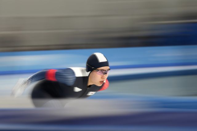 박지우가 8일(한국시간) 네덜란드 헤이렌베인 티알프빙상장에서 열린 스피드스케이팅 여자 매스스타트에서 동메달을 차지하며 생애 첫 월드컵 메달을 수확했다. AP뉴시스