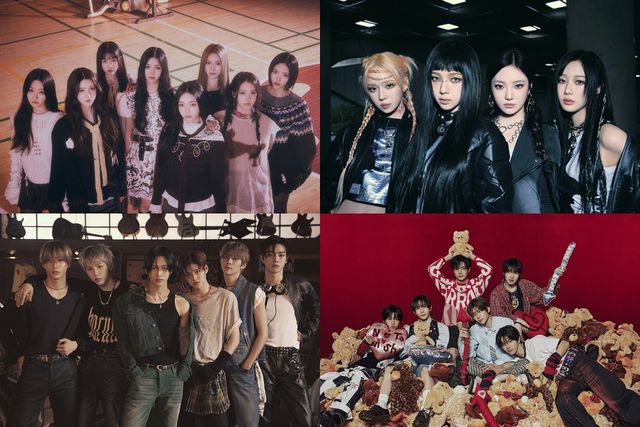 그룹 하츠투하츠, 에스파, NCT 위시, 라이즈(위부터 시계방향으로) 사진제공|SM엔터테인먼트