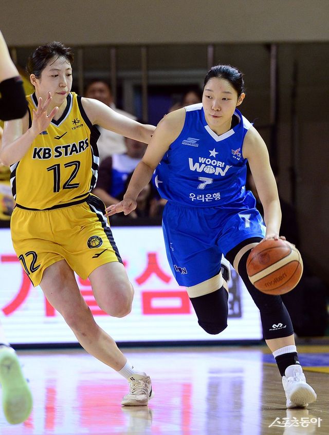 우리은행 이민지(오른쪽). 청주｜김민성 기자 marineboy@donga.com