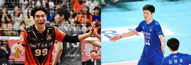 다음 시즌에도 ‘코리안 드림’을 향한 아시아쿼터 선수들의 V리그 노크가 이어진다. 지난 시즌 가능성을 보인 바야르사이한(왼쪽)과 에디를 비롯해 경력직 선수들이 다음 시즌 아시아쿼터 트라이아웃에 지원했다. 사진제공｜KOVO