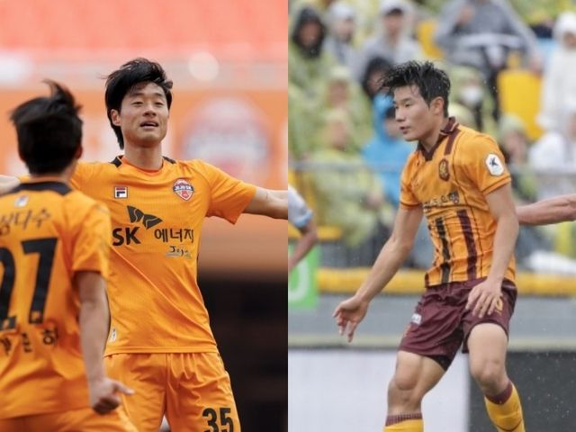 제주 이건희(왼쪽)와 광주 박태준은 4월 입대를 앞두고 있다. 그때까지 팀을 위해 최선을 다하겠다는 의지다. 사진제공｜한국프로축구연맹