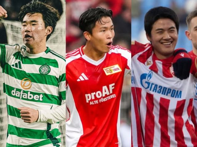 셀틱 양현준은 9일(한국시간) 레이스 로버스와 스코티시컵 16강 원정경기에서 1골·2도움을 올렸고, 같은 날 우니온 베를린 정우영과 즈베즈다 설영우(왼쪽부터)는 각각 어시스트와 골을 기록했다. 사진출처｜셀틱·우니온 베를린·즈베즈다 SNS